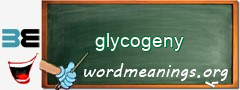 WordMeaning blackboard for glycogeny